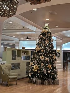 Wyndham Lake Buena Vista at Disney Springs Lobby at Christmas