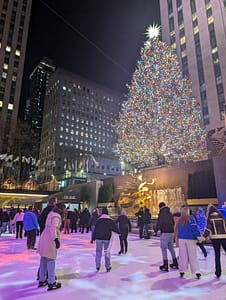 ice skating in Rockefeller Center