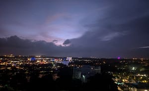 Firework View from Wyndham Lake Buena Vista Disney Springs in Orlando, Florida